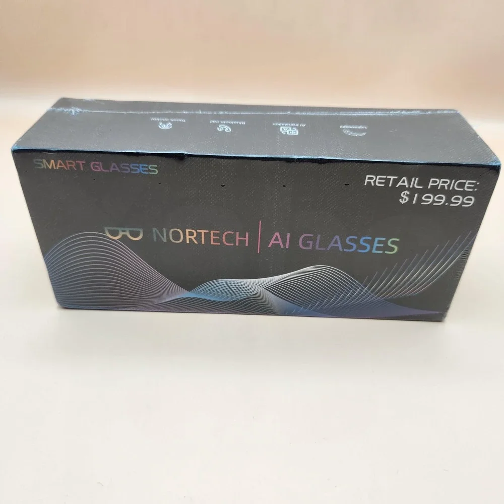 Nortech AI Smart Glasses Translucent 13MP Camera 32GB Bluetooth Wi-Fi Audio